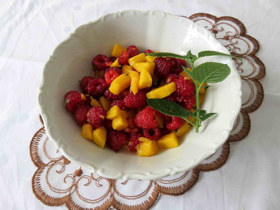 Mango-Himbeer-Obstsalat (Rezept mit Bild) von Juulee | Chefkoch.de