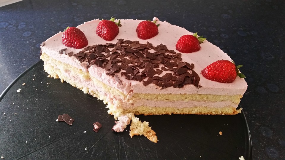 Einfache Erdbeer-Sahne-Torte von Any-Blum | Chefkoch.de