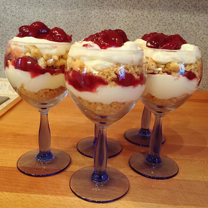 KirschKäsekuchenDessert im Glas von Nudili Chefkoch.de