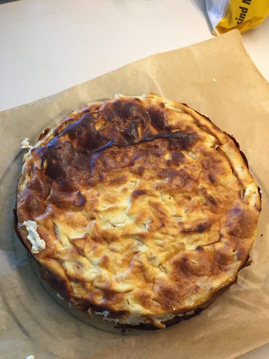 Bodenloser low carb Käsekuchen mit Äpfeln von SilentA | Chefkoch.de
