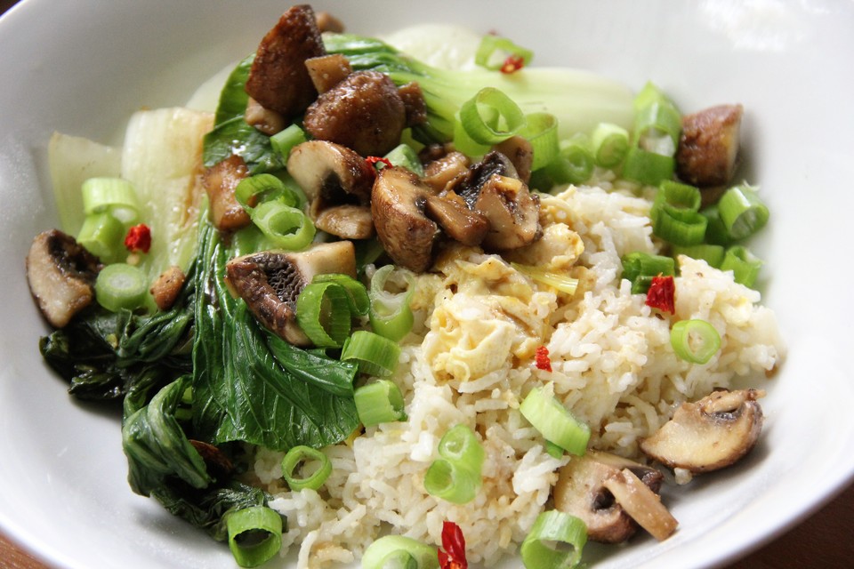 Bratreis mit Champignons und Pak Choi von chica* | Chefkoch.de