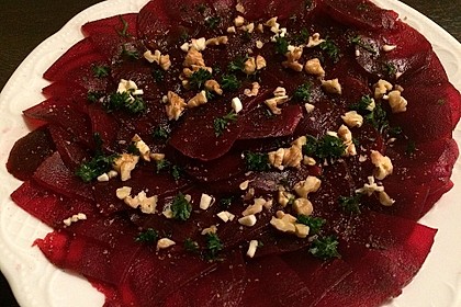 Rote Bete Carpaccio mit Walnüssen 5