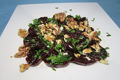 Rote Bete Carpaccio mit Walnüssen 3