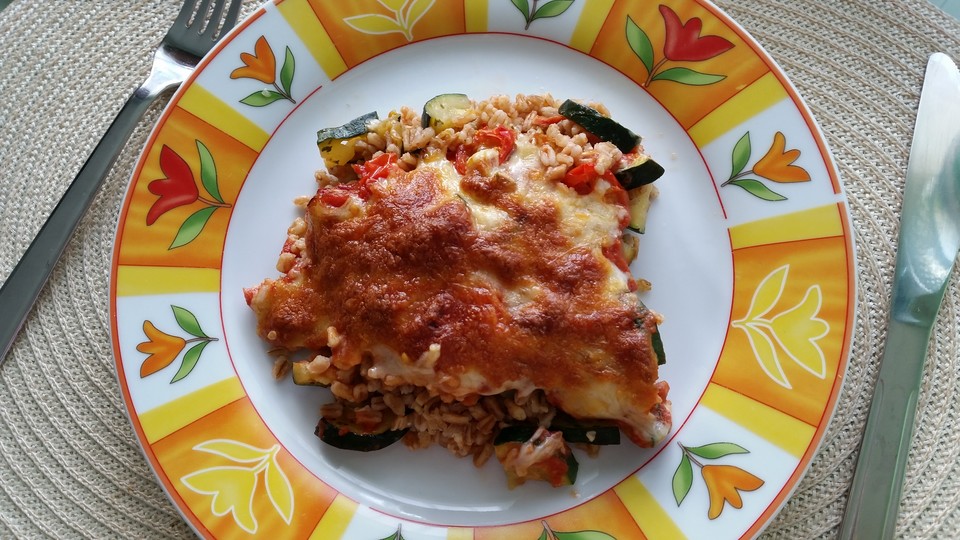 Reis-Zucchini-Auflauf mit Käse überbacken von Sommerklara | Chefkoch.de