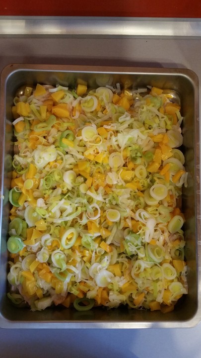 Pfirsich-Curry-Hähnchen-Auflauf von Cookinganna1 | Chefkoch.de