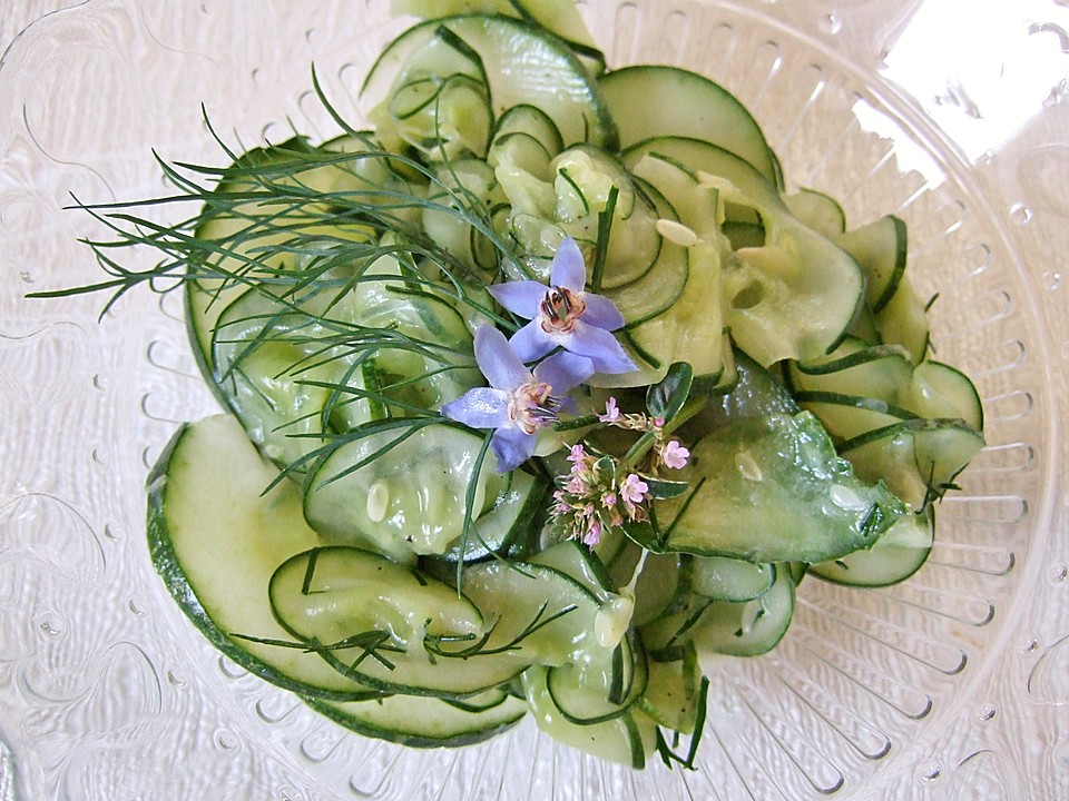 Gurkensalat mit Essig und Öl von Jill | Chefkoch.de