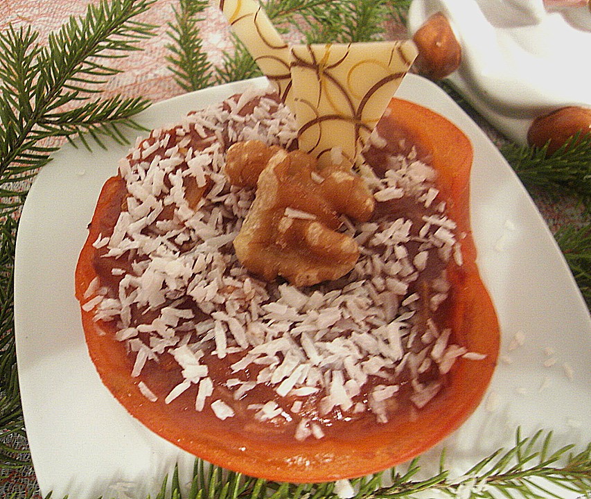 Weihnachtlich gefüllte Kaki von Dragonfly-Lady | Chefkoch.de