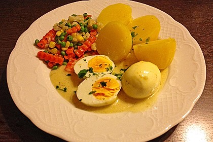Senfeier mit buntem Gemüse 2