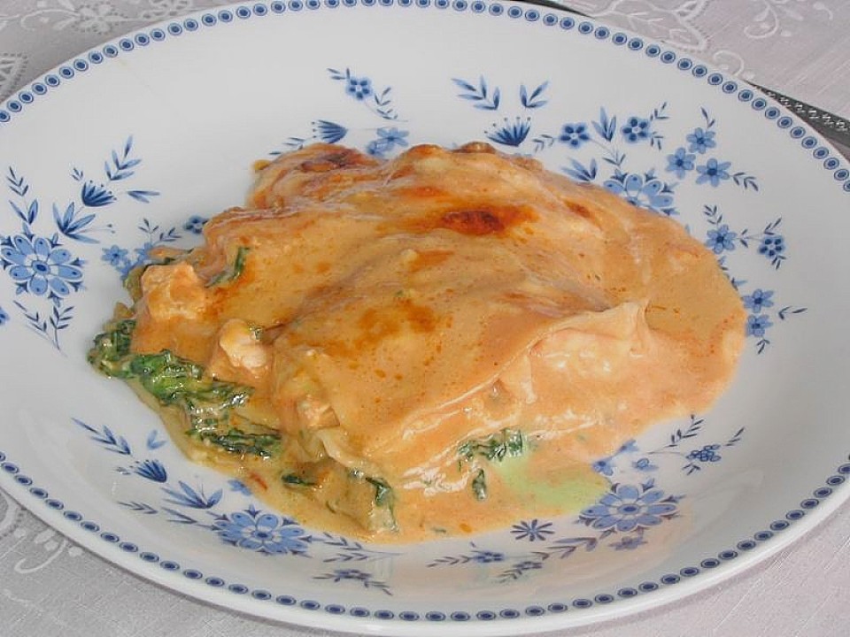 Lachs-Lasagne mit Spinat von Stetim | Chefkoch.de