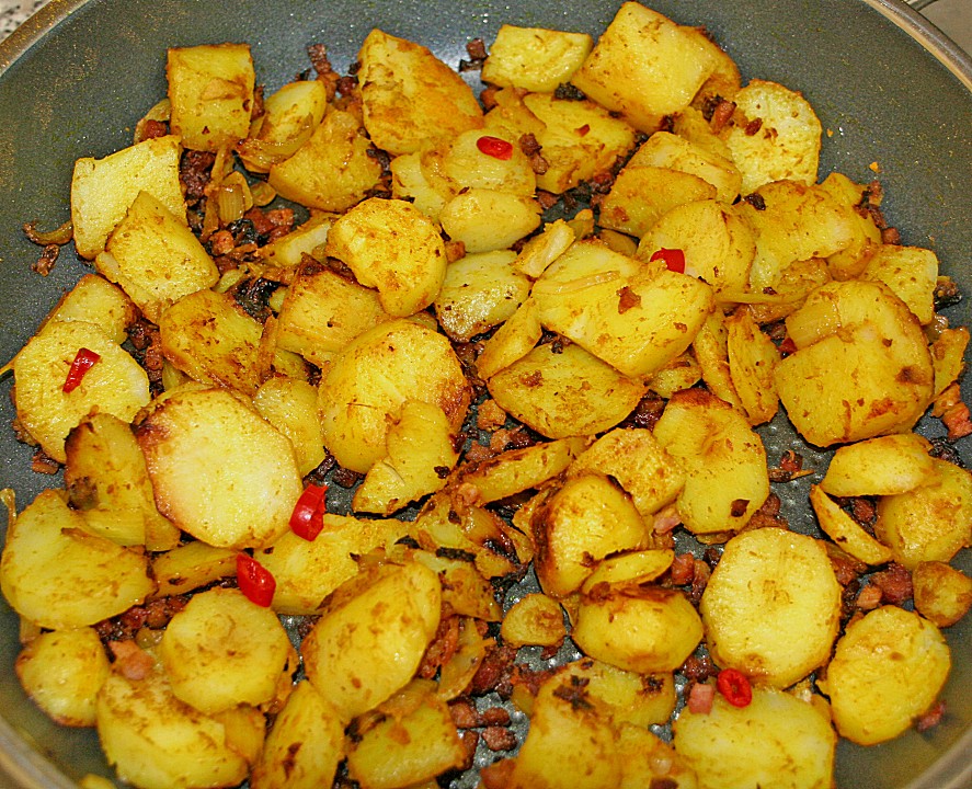 Indische Bratkartoffeln mit Knoblauchremoulade von Hannimama | Chefkoch.de