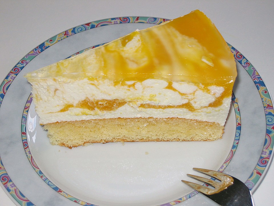 Käsesahnetorte mit Pfirsichen von Lilliane | Chefkoch.de