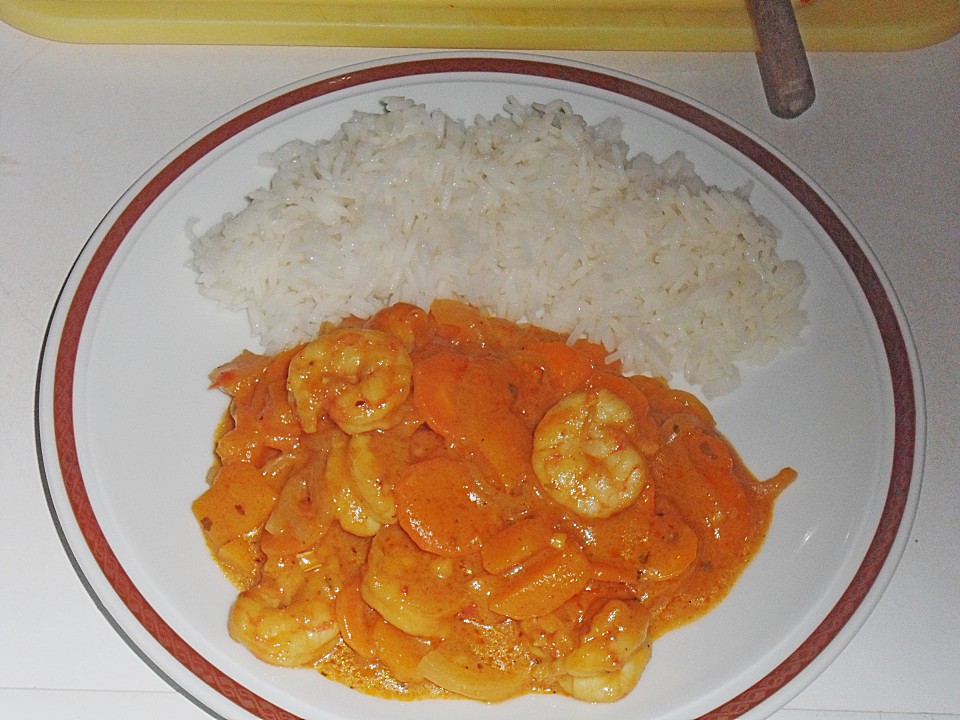 Karibische Garnelen in Kürbis - Kokoscurry von tobagowi | Chefkoch.de