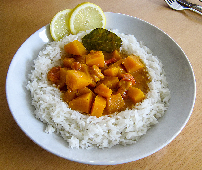 Karibische Garnelen in Kürbis - Kokoscurry von tobagowi | Chefkoch.de