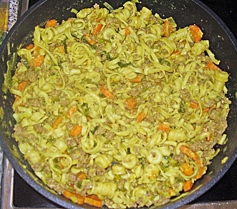 Curryrahm - Nudeln mit Hackfleisch von GoldDrache | Chefkoch.de