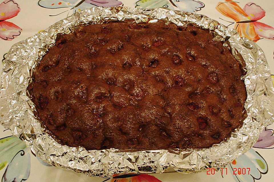 Schneller Schoko-Kirsch-Blechkuchen von FLOK | Chefkoch.de