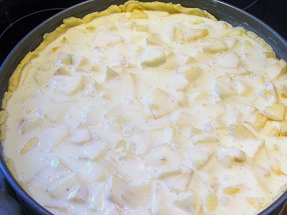 Apfelkuchen mit Sahne - Puddingguss von floo | Chefkoch.de
