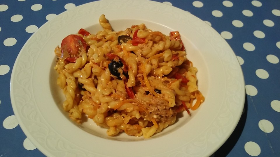 Nudeln mit Tomaten, Schafskäse und Oliven von vintoria | Chefkoch.de
