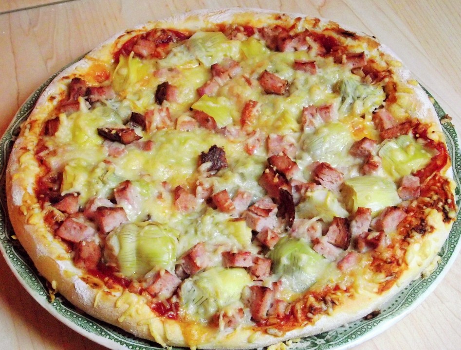 Pizza mit Artischocken von Safaro | Chefkoch.de