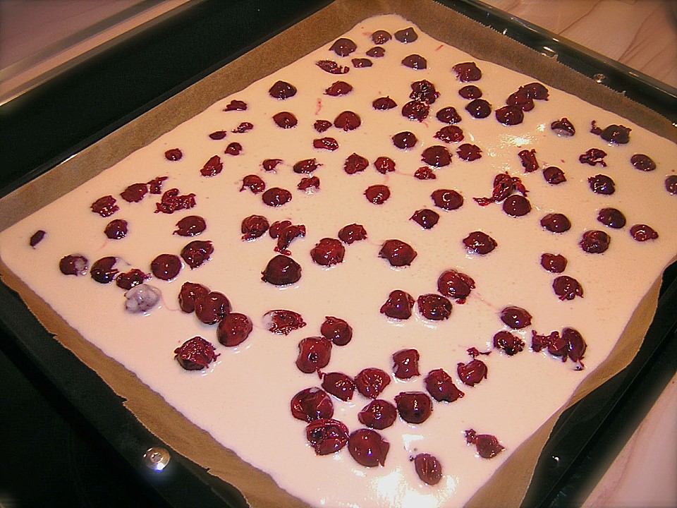 Kirsch - Pfannkuchen vom Blech von rudimamut | Chefkoch.de