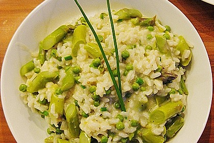 Spargelrisotto mit Erbsen 1