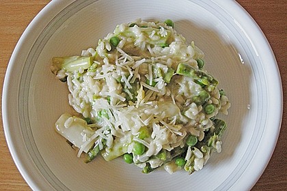 Spargelrisotto mit Erbsen 7