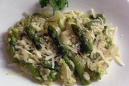 Spargelrisotto mit Erbsen 8