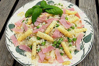 Spargelrisotto mit Erbsen 10
