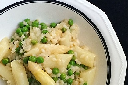 Spargelrisotto mit Erbsen 2