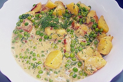 Erbsen - Kartoffel - Gemüse in Dillsahne 3