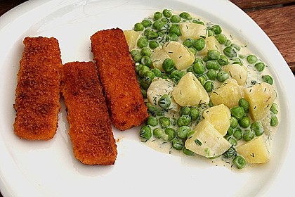 Erbsen - Kartoffel - Gemüse in Dillsahne 1
