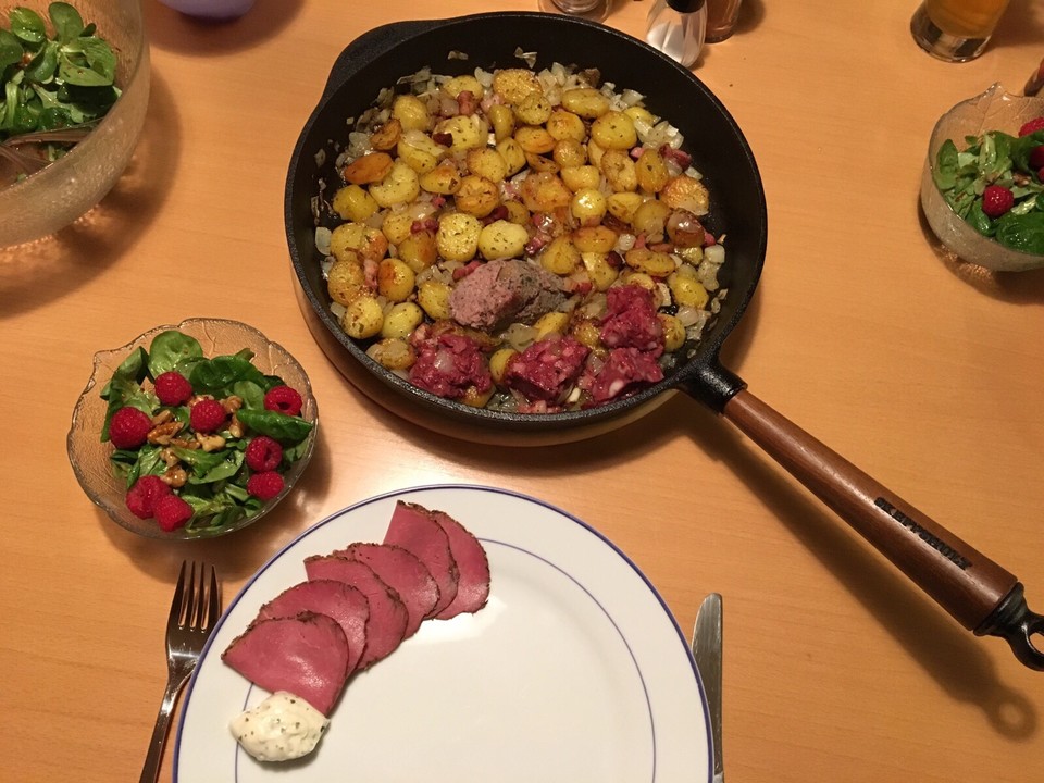 Bratkartoffeln mit Blut - und Leberwurst von Ingrid_R | Chefkoch.de