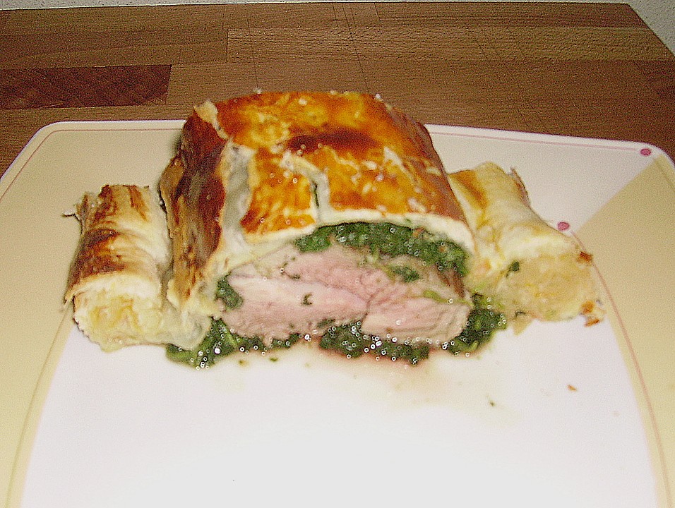 Rezept Schweinefilet Im Blätterteig Mit Spinat