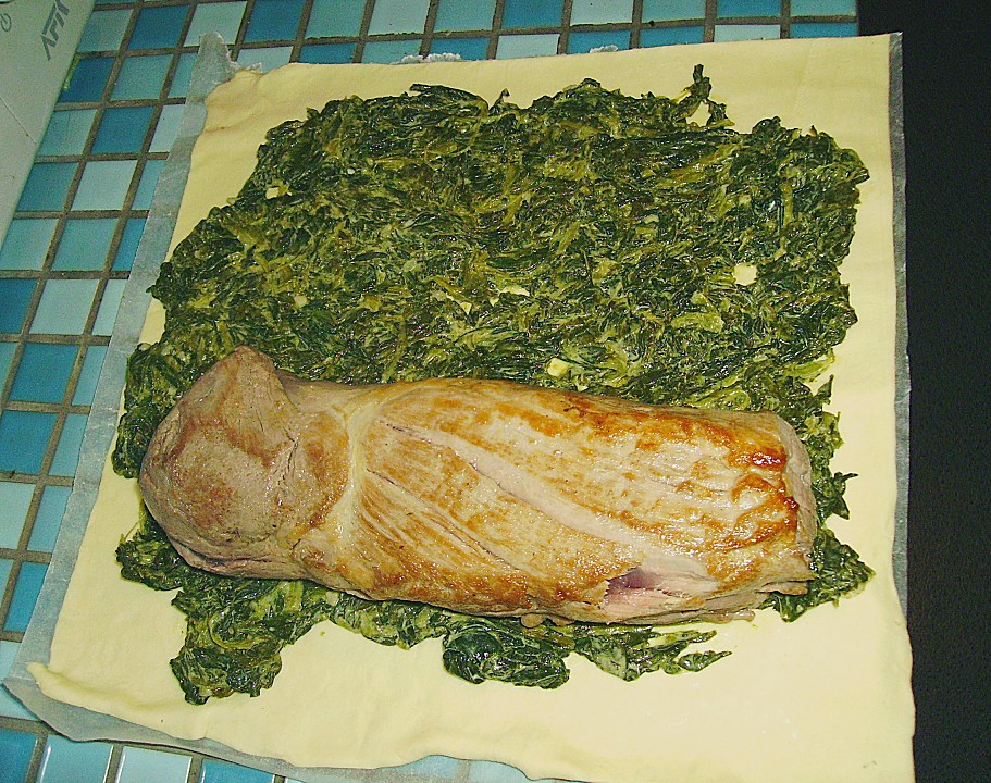 Rezept Schweinefilet Im Blätterteig Mit Spinat