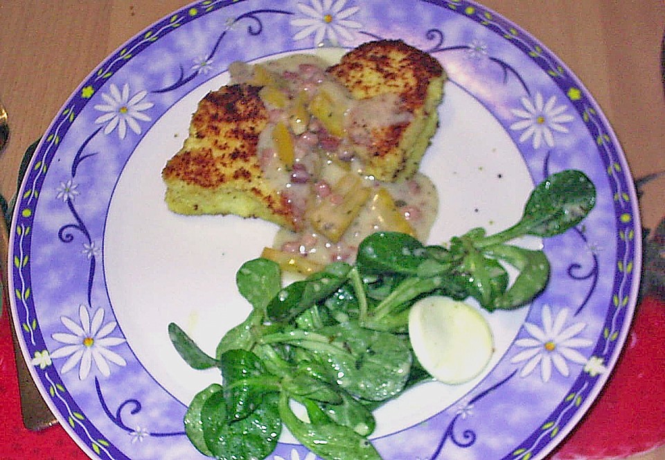 Grießschnitten mit Specksoße von myram | Chefkoch.de