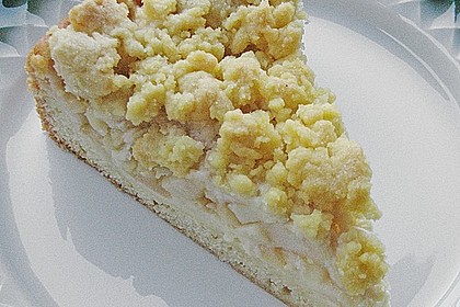 Apfel - Streuselkuchen mit Pudding 1