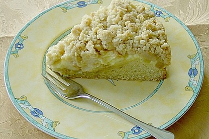 Apfel - Streuselkuchen mit Pudding 10