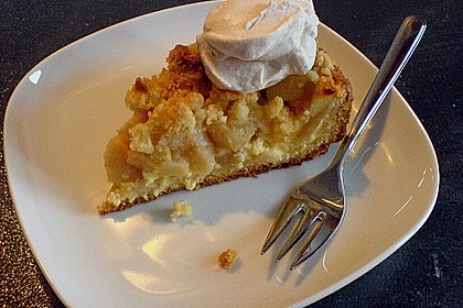 Apfel - Streuselkuchen mit Pudding 21