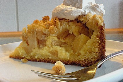 Apfel - Streuselkuchen mit Pudding 35
