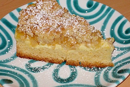 Apfel - Streuselkuchen mit Pudding 9