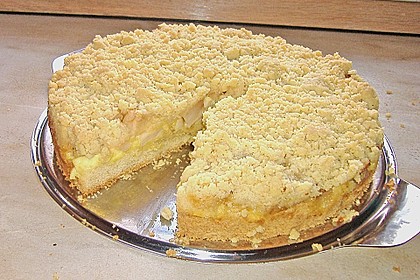 Apfel - Streuselkuchen mit Pudding 18