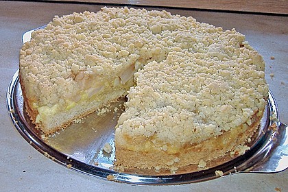 Apfel - Streuselkuchen mit Pudding 51
