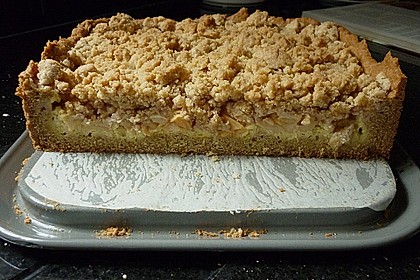 Apfel - Streuselkuchen mit Pudding 32