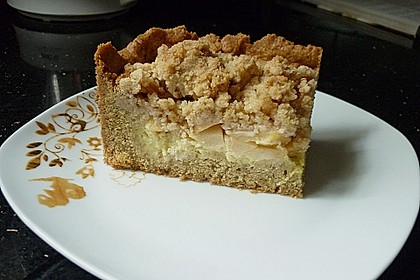 Apfel - Streuselkuchen mit Pudding 25