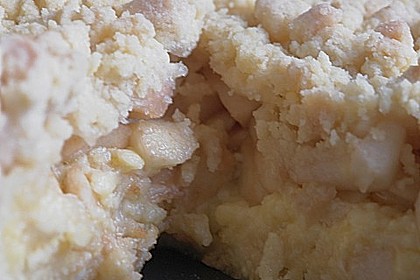 Apfel - Streuselkuchen mit Pudding 64
