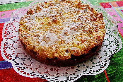 Apfel - Streuselkuchen mit Pudding 36
