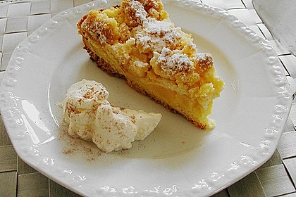 Apfel - Streuselkuchen mit Pudding 2