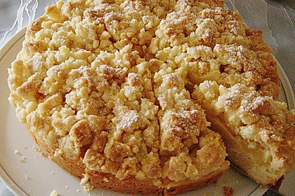 Apfel - Streuselkuchen mit Pudding 48
