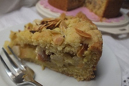 Apfel - Streuselkuchen mit Pudding 3