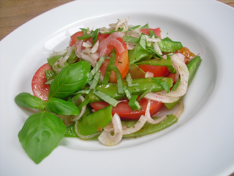Tomatensalat mit Zuckerschoten von judith | Chefkoch.de