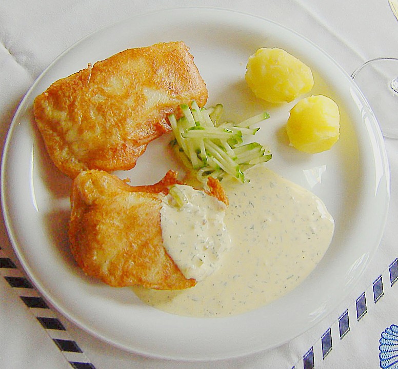 Seelachsfilet im Bierteig mit Remouladensauce | Chefkoch.de